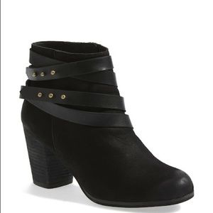 Nordstrom BP leather wrap booties